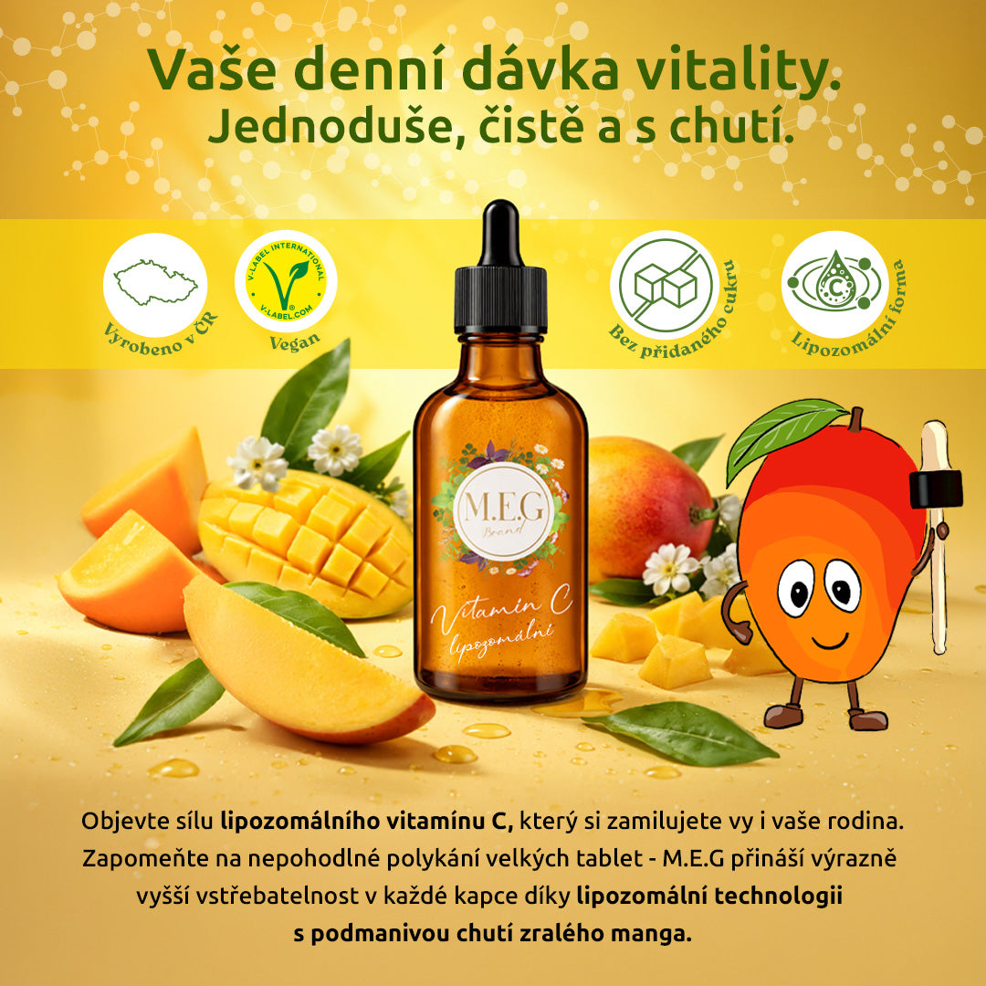 M.E.G Lipozomálny Vitamín C – Mango so sladidlom