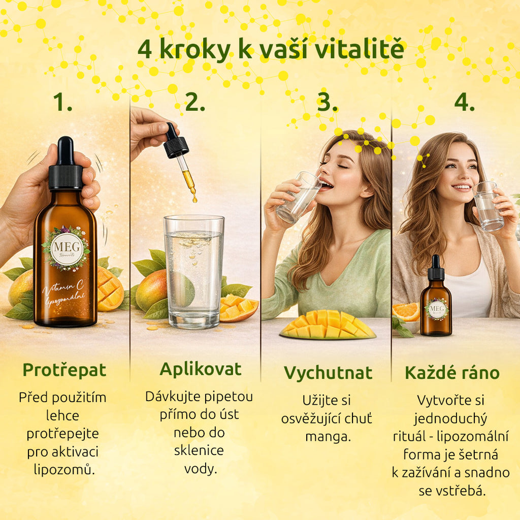 M.E.G Lipozomálny Vitamín C – Mango so sladidlom