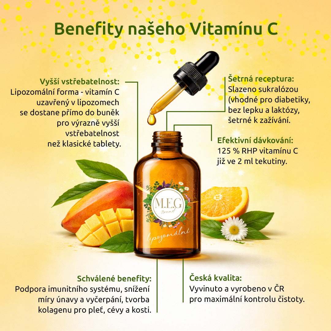 M.E.G Lipozomálny Vitamín C – Mango so sladidlom